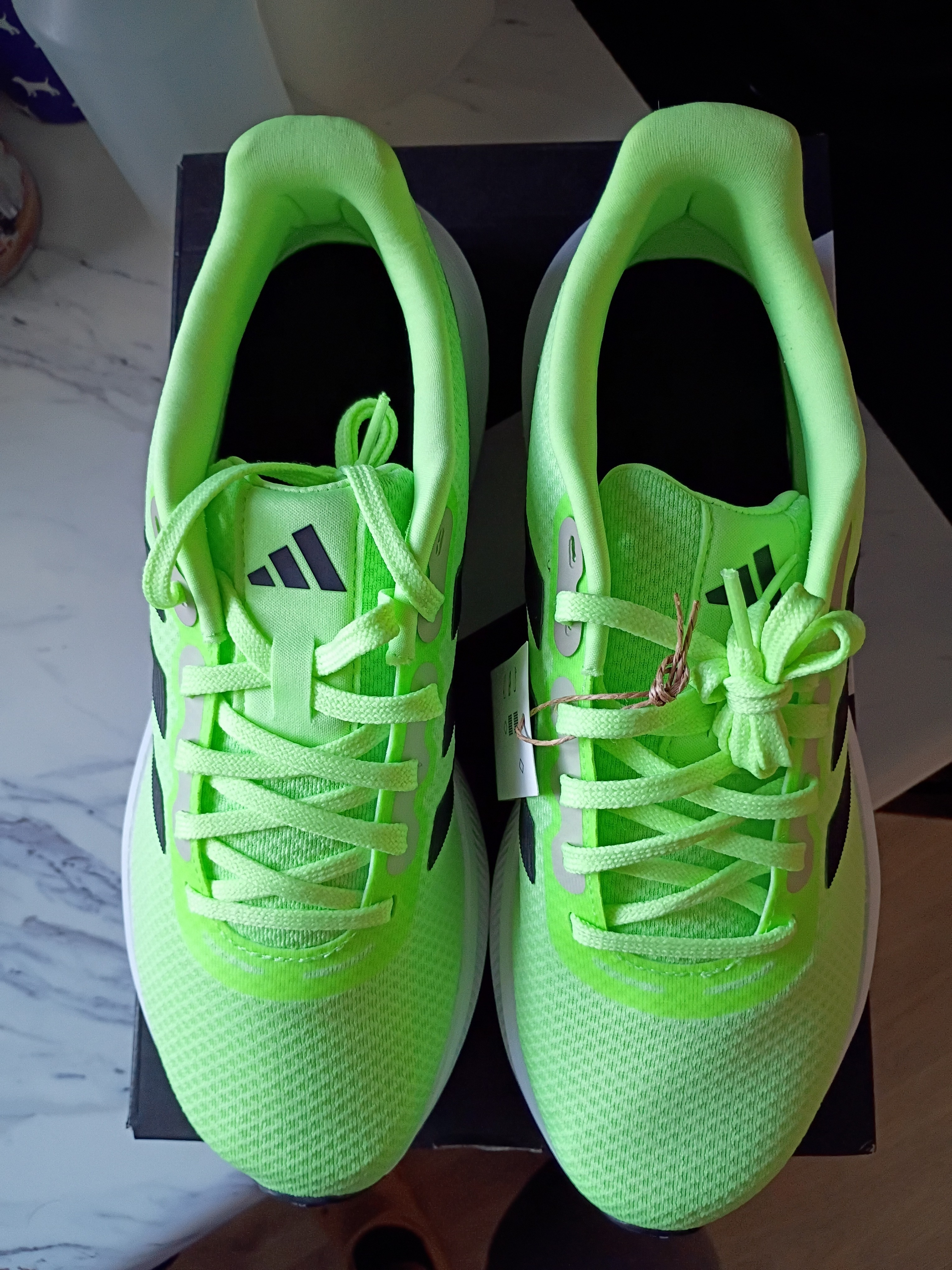 Adidas Mens Neon Lime Green Athletic Sneakers